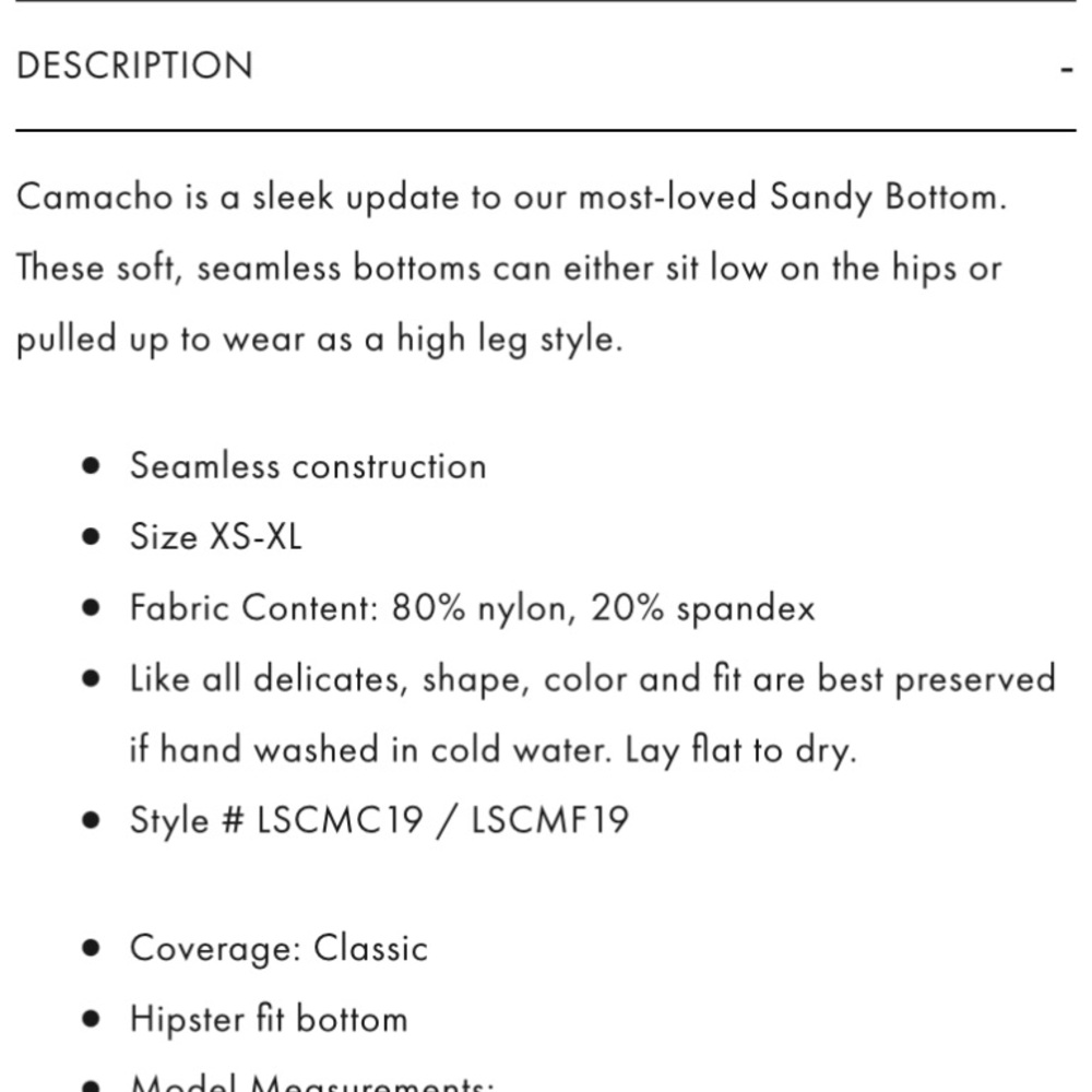 L*Space Swim Shimmer‎ Dusty Pearl Camacho Bikini Bottom Classic, X-Large, NWT - Picture 5 of 15